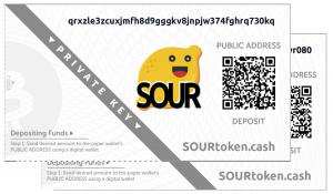 SOUR paper wallet